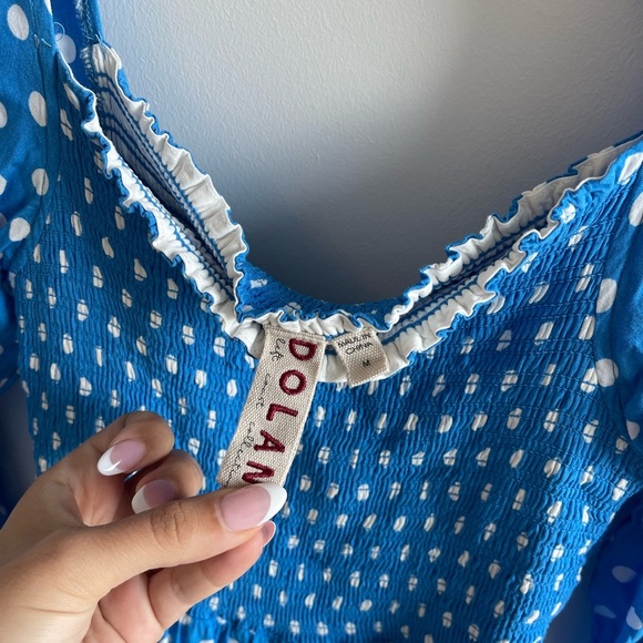 Dolan Blue Polka Dot Women's Dress - Picture 6 of 7